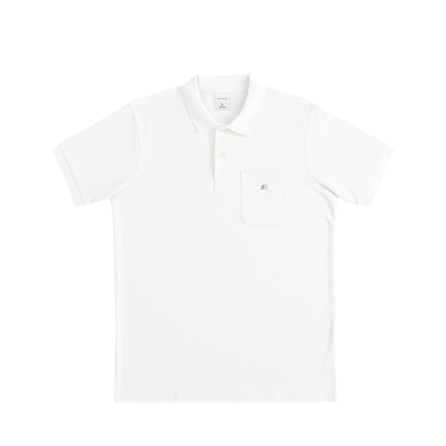 鹿の子ドライポケットポロシャツ white image