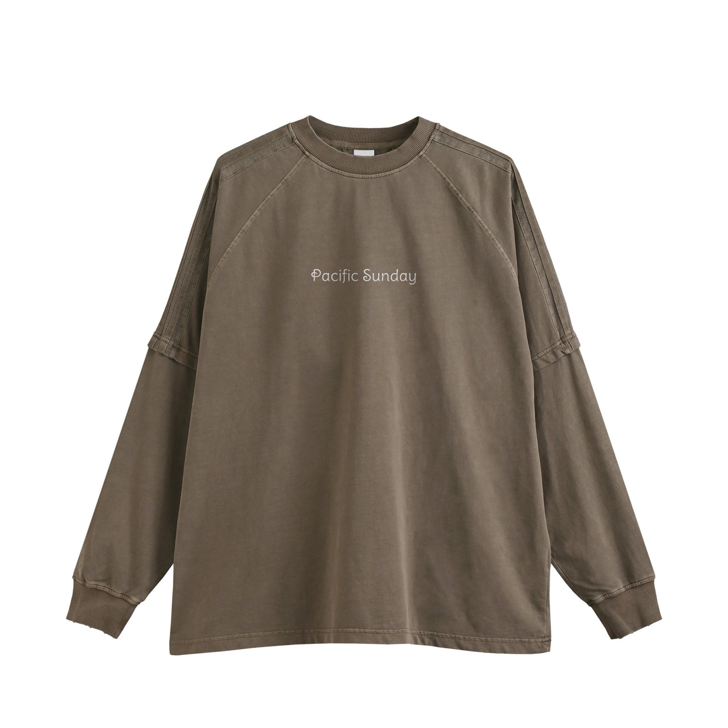 ピグメント加工ロングスリープTシャツ brown image