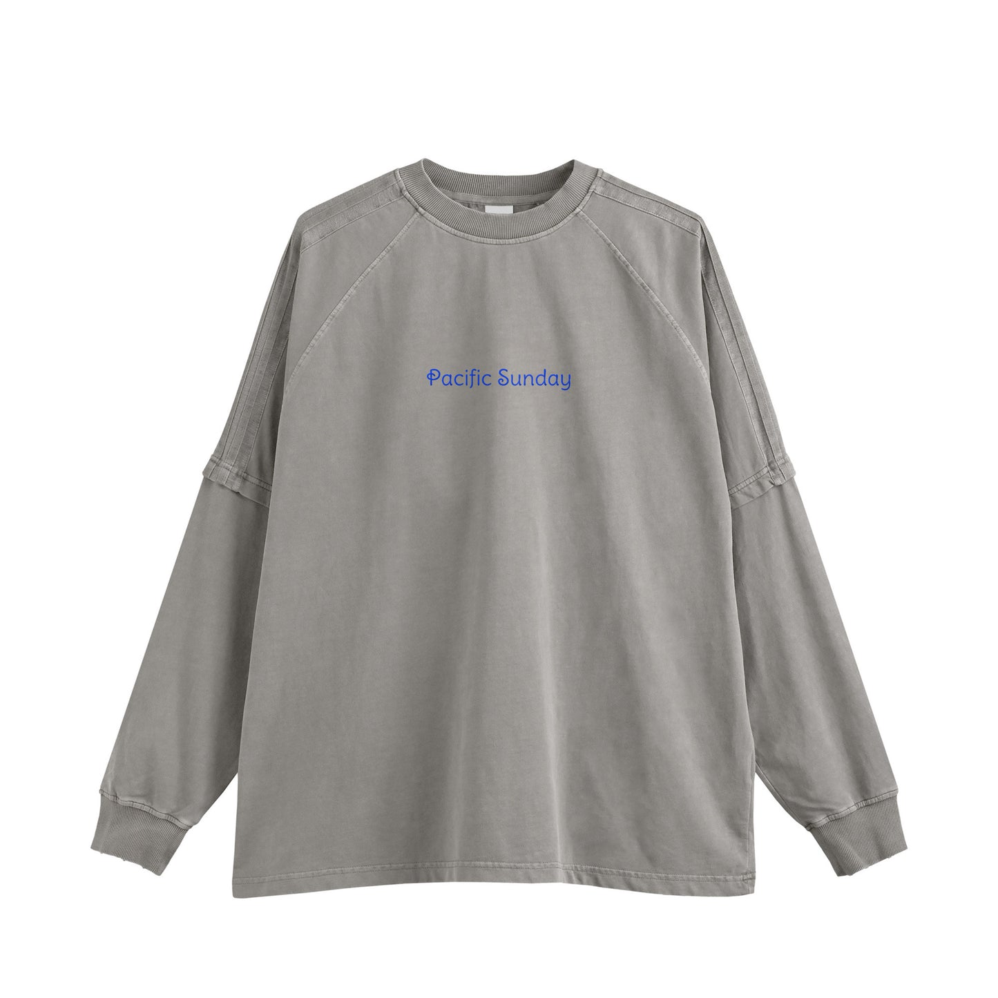 ピグメント加工ロングスリープTシャツ gray image