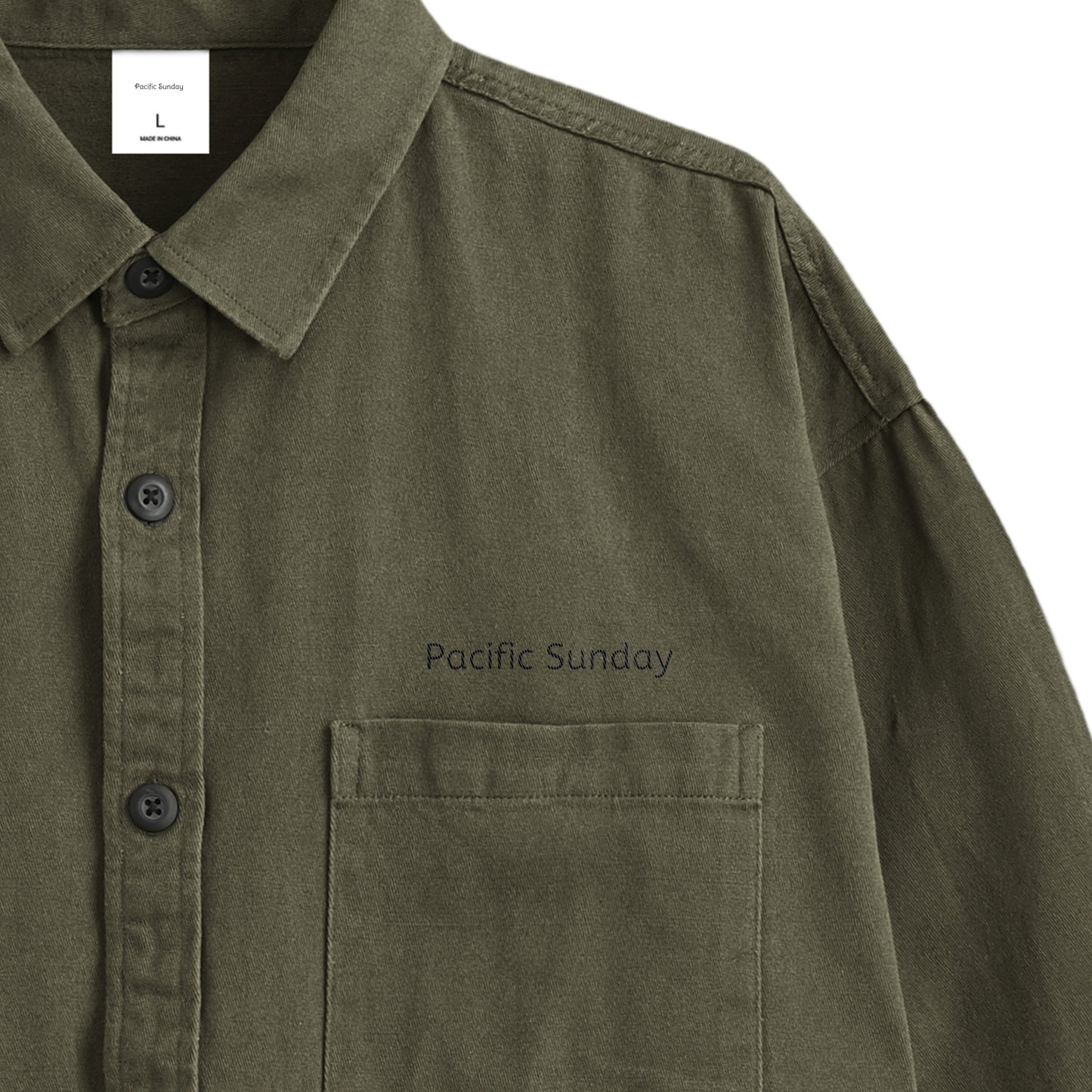 コットンシャツ khaki image