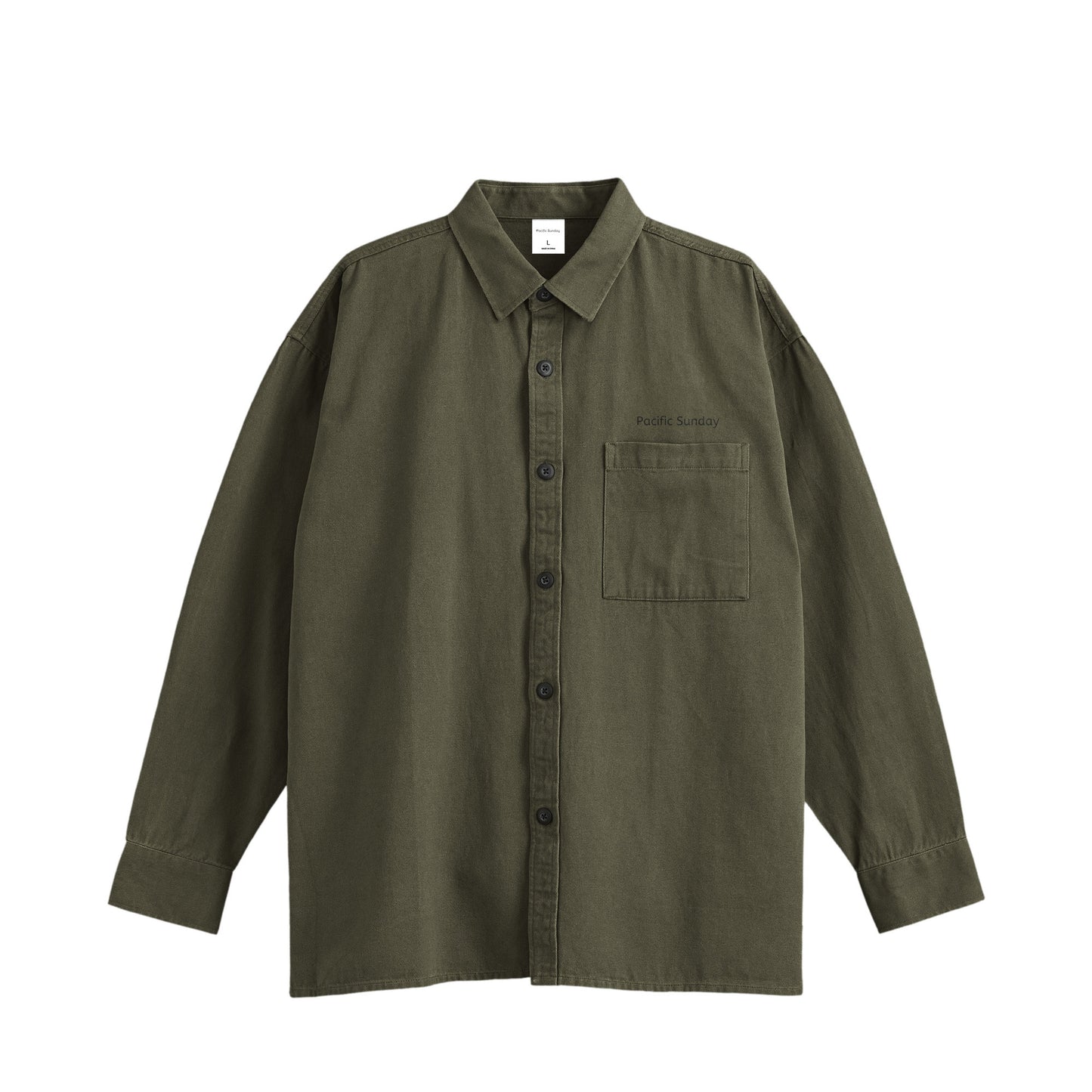 コットンシャツ khaki image
