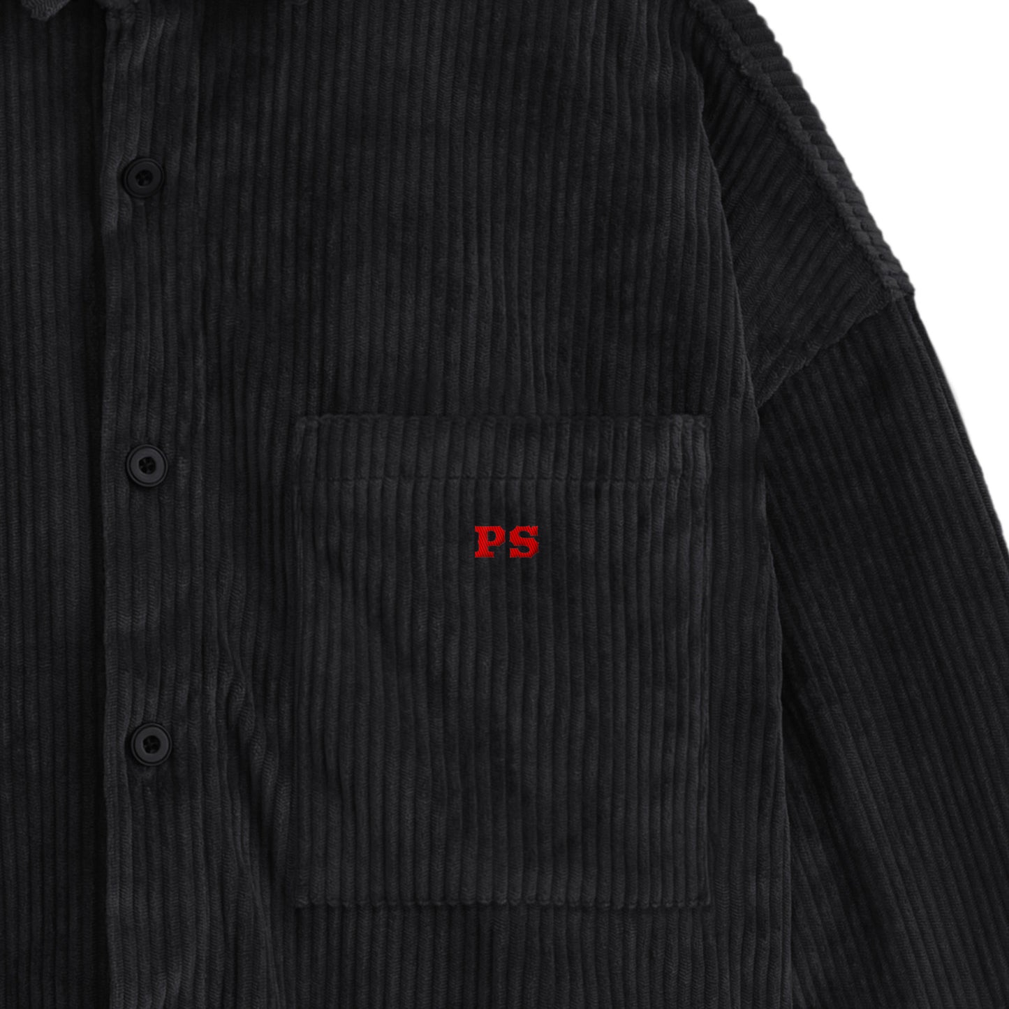 コーデュロイシャツジャケット black image