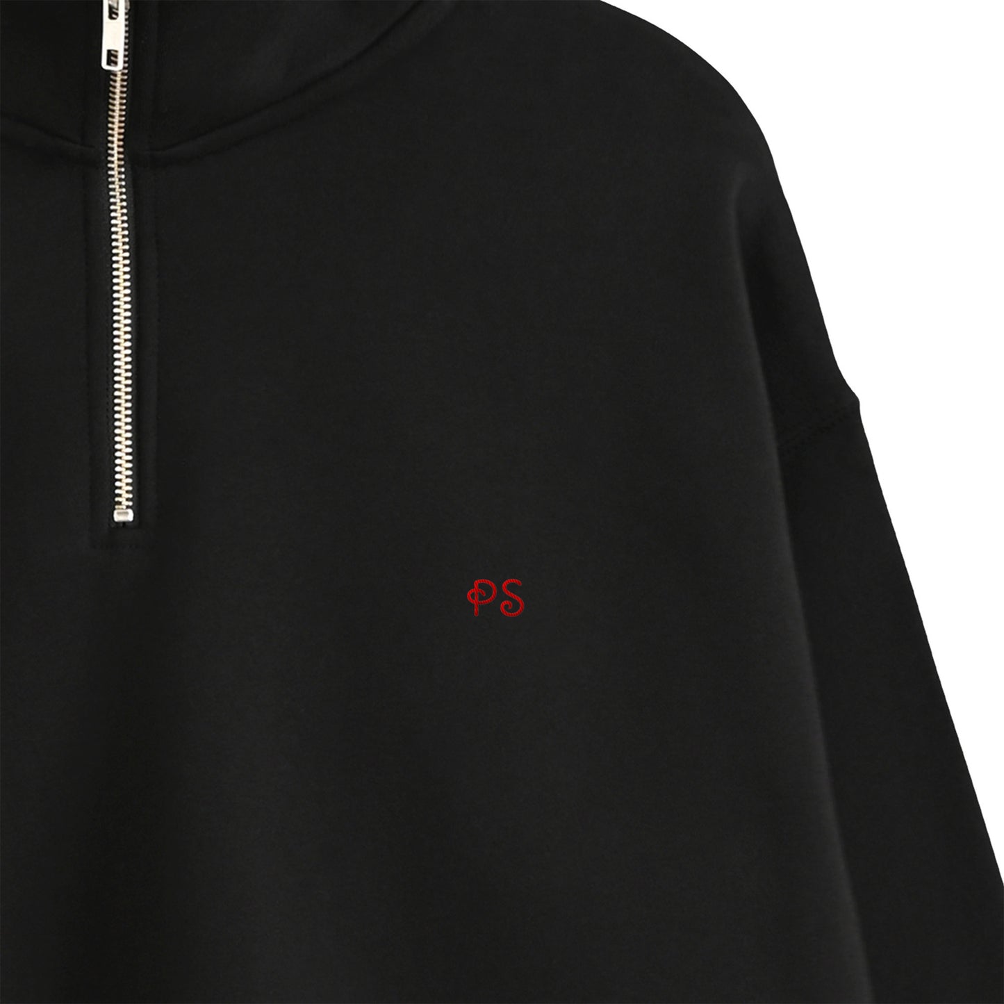 ハーフジップ スウェット black image