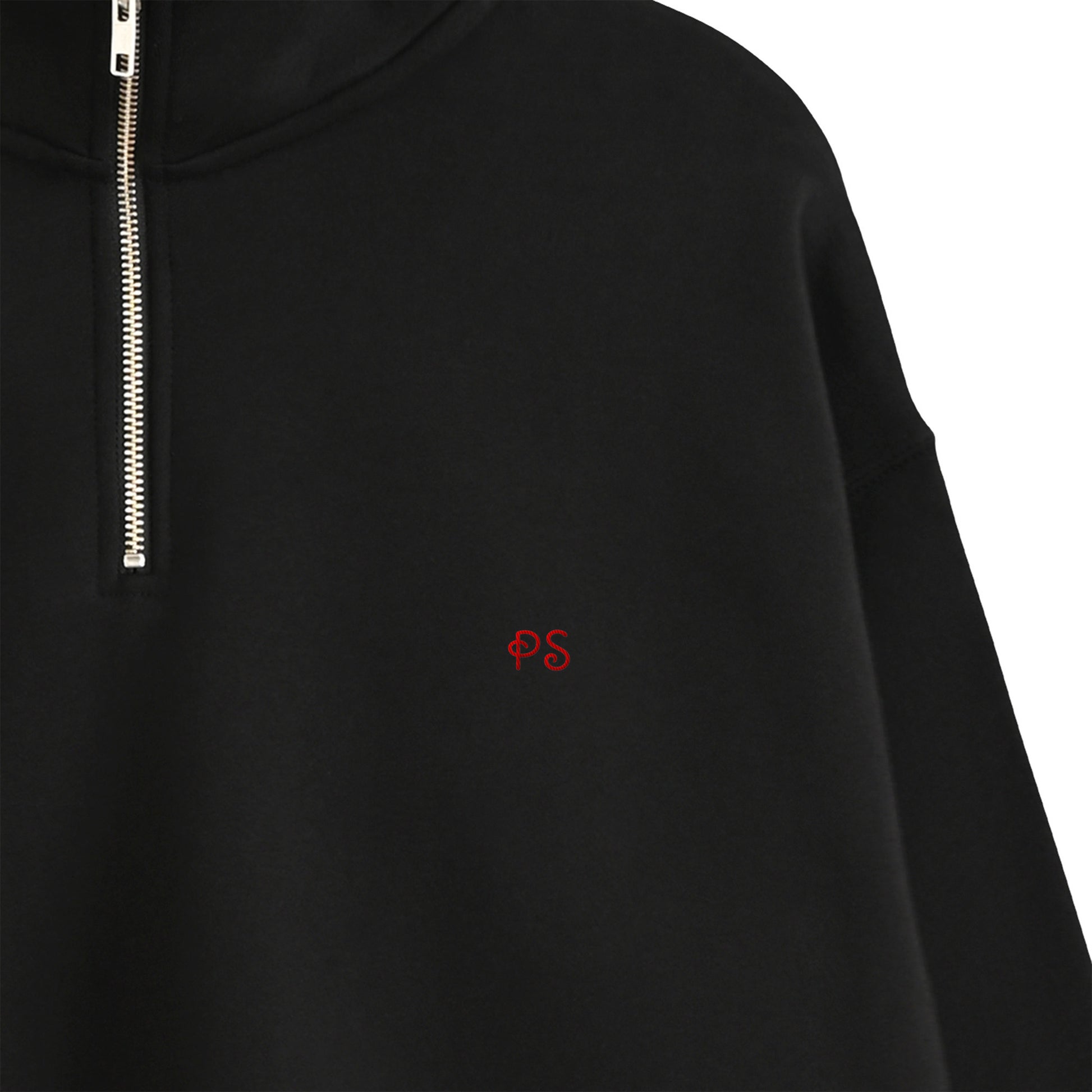 ハーフジップ スウェット black image