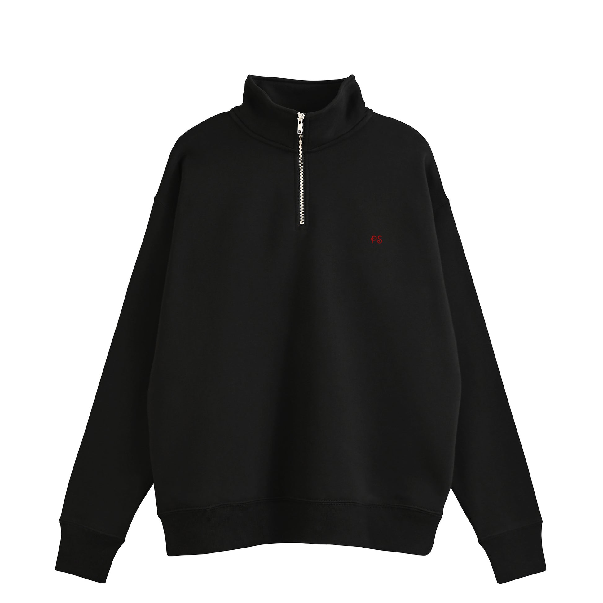 ハーフジップ スウェット black image