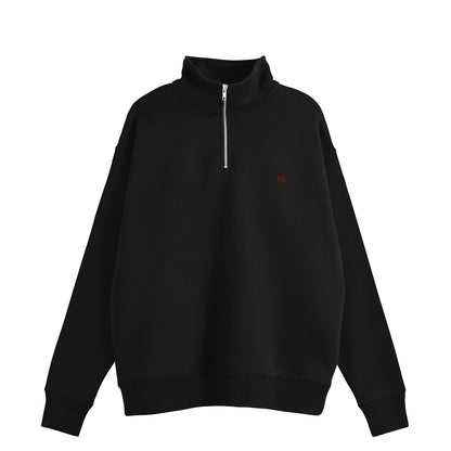 ハーフジップ スウェット black image