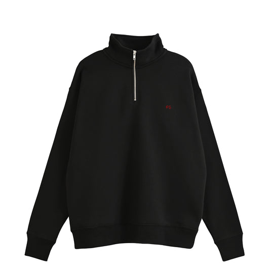 ハーフジップ スウェット black image