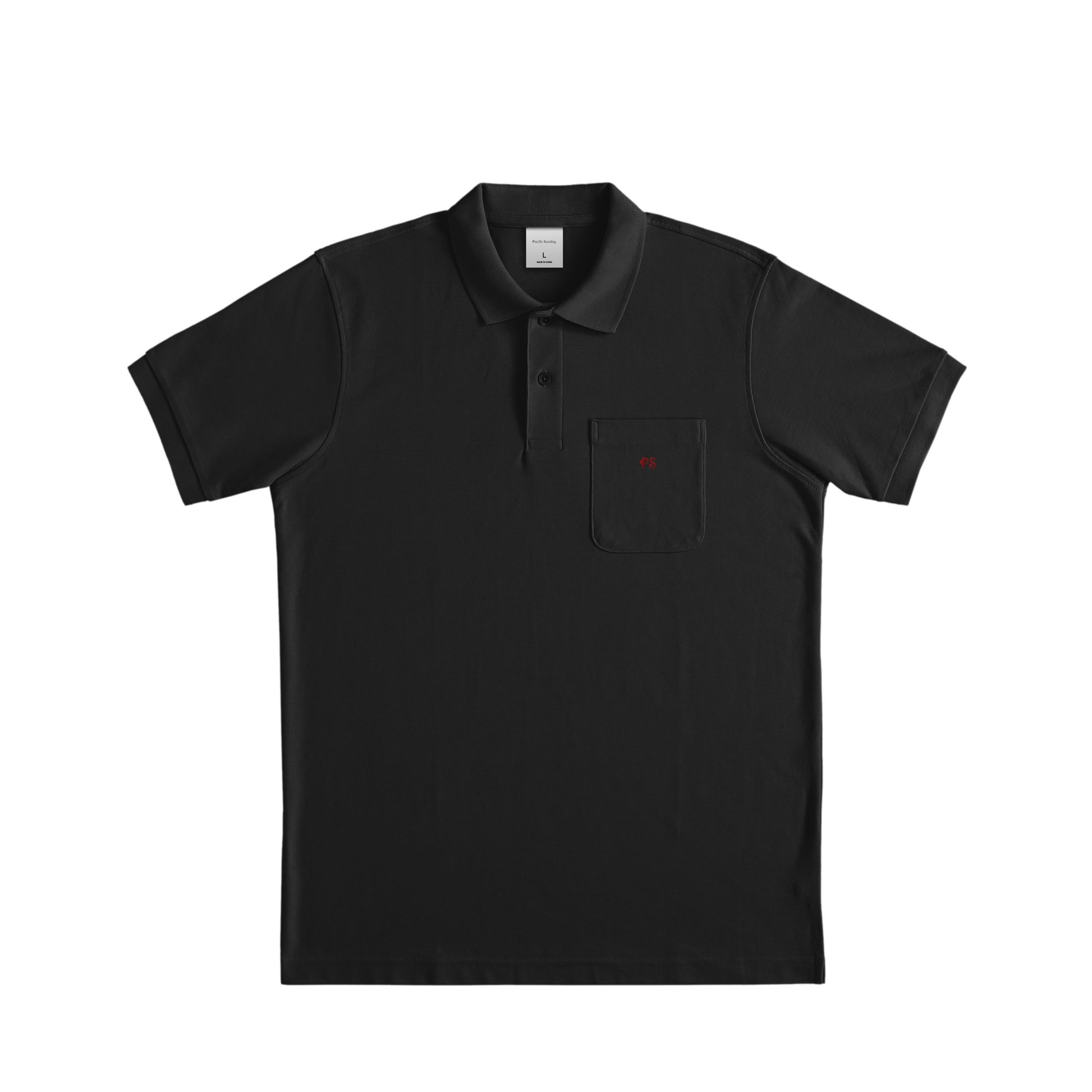 鹿の子ドライポケットポロシャツ black image