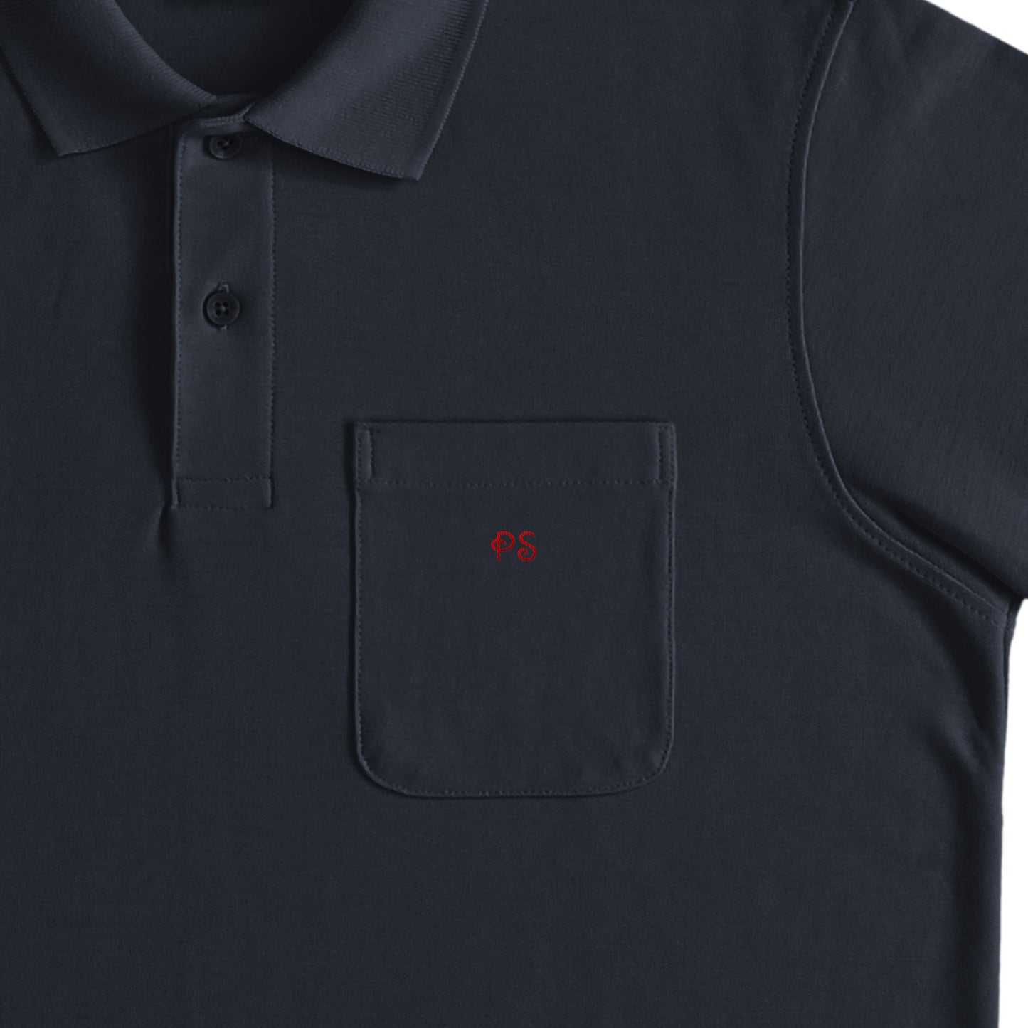 鹿の子ドライポケットポロシャツ navy image