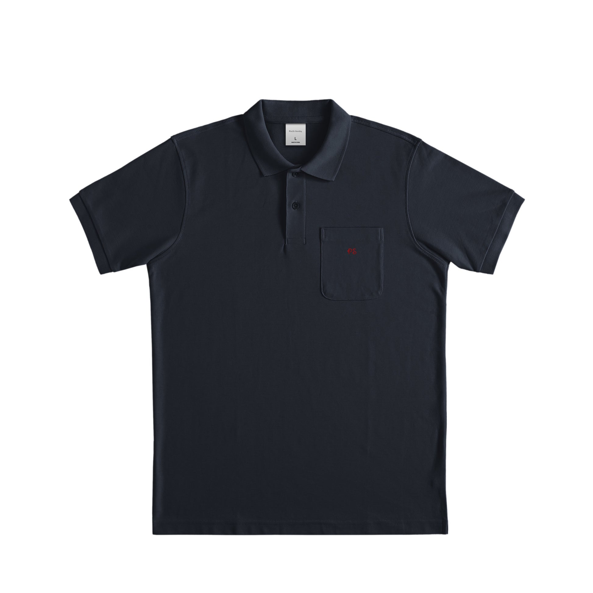 鹿の子ドライポケットポロシャツ navy image