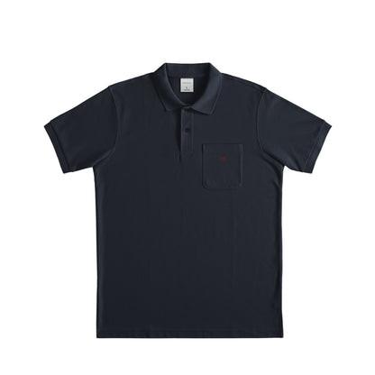 鹿の子ドライポケットポロシャツ navy image
