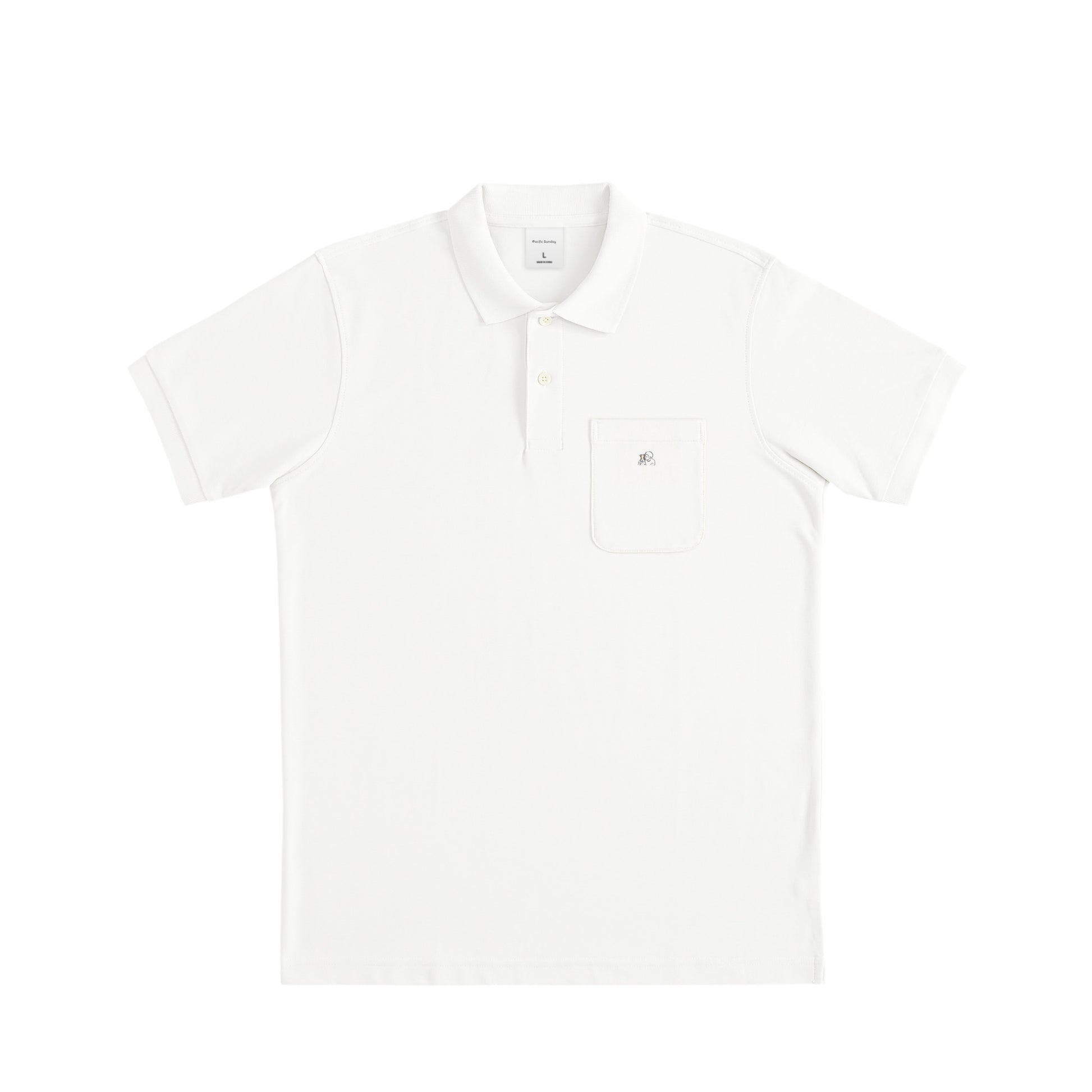 鹿の子ドライポケットポロシャツ white image