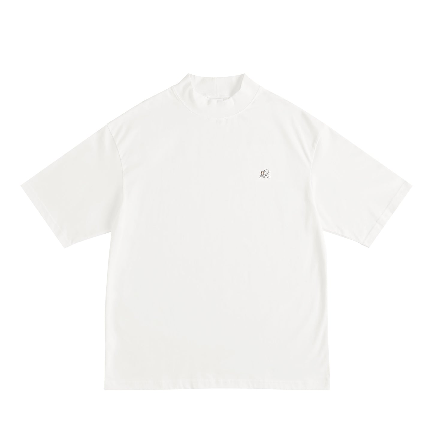 モックネックTシャツ white image