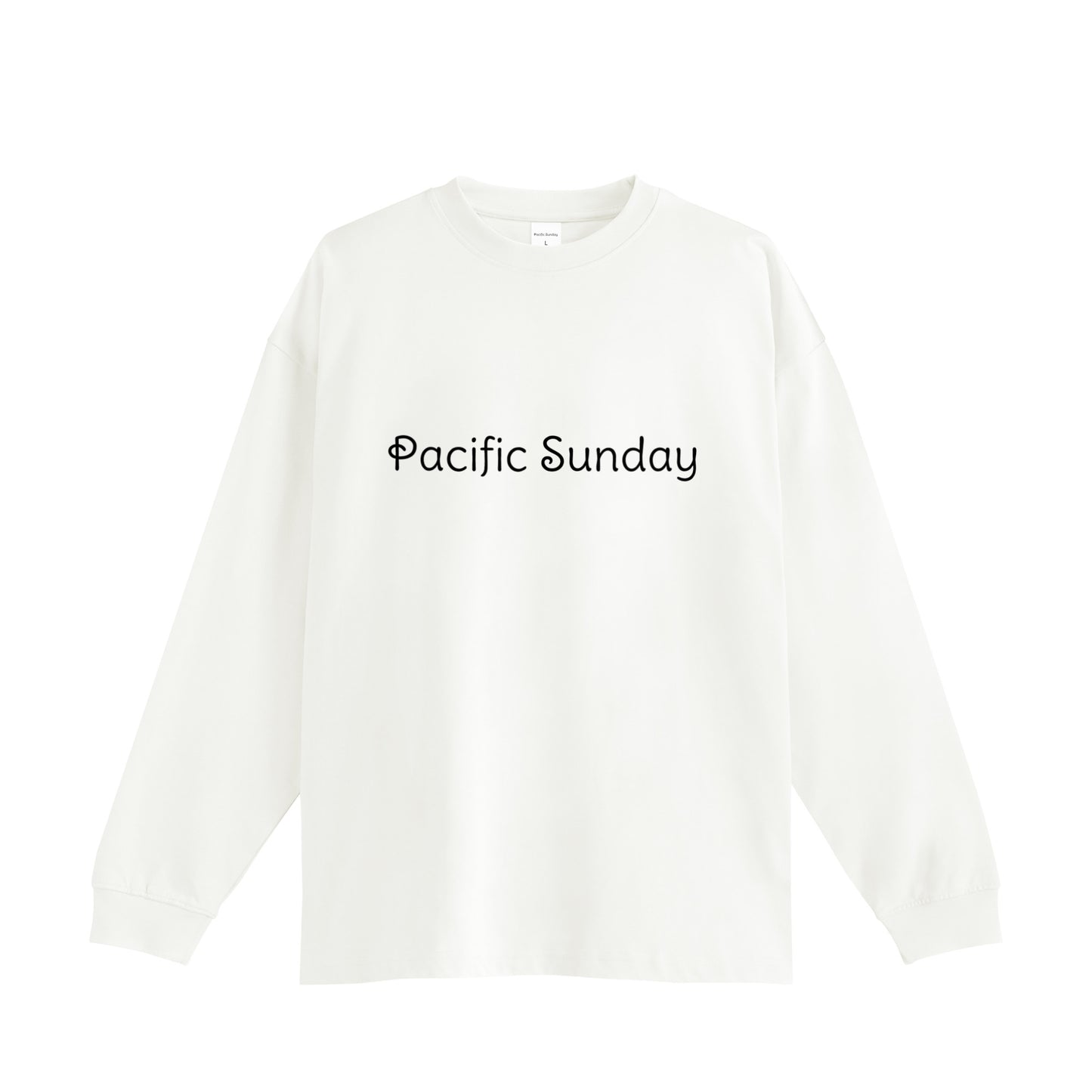 オーバーサイズコットンロングスリープTシャツ white image
