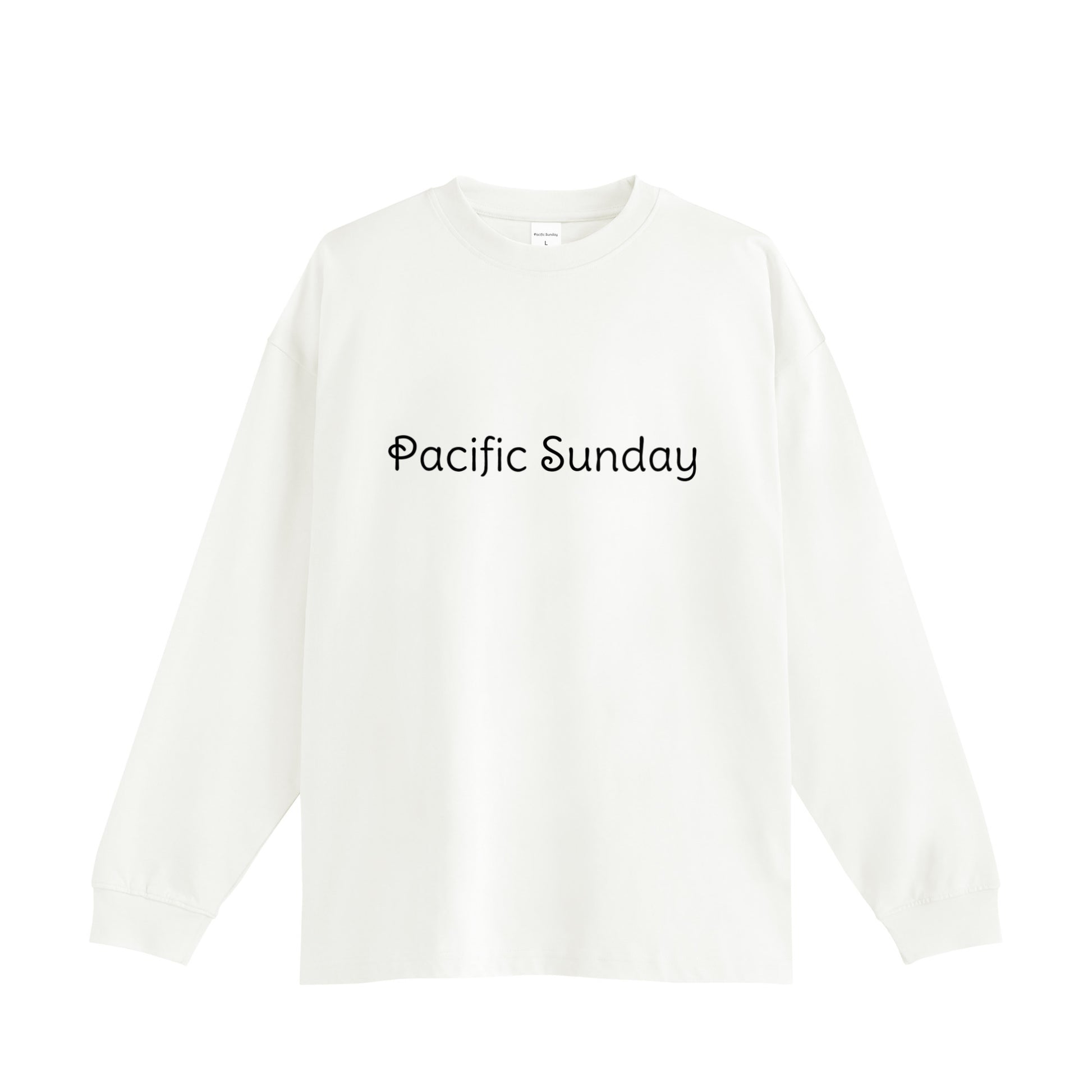 オーバーサイズコットンロングスリープTシャツ white image