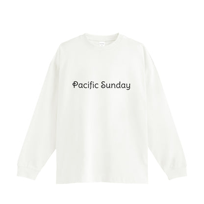 オーバーサイズコットンロングスリープTシャツ white image