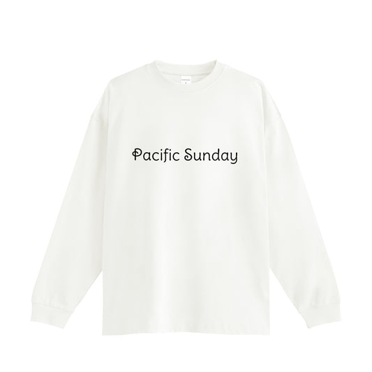 オーバーサイズコットンロングスリープTシャツ white image