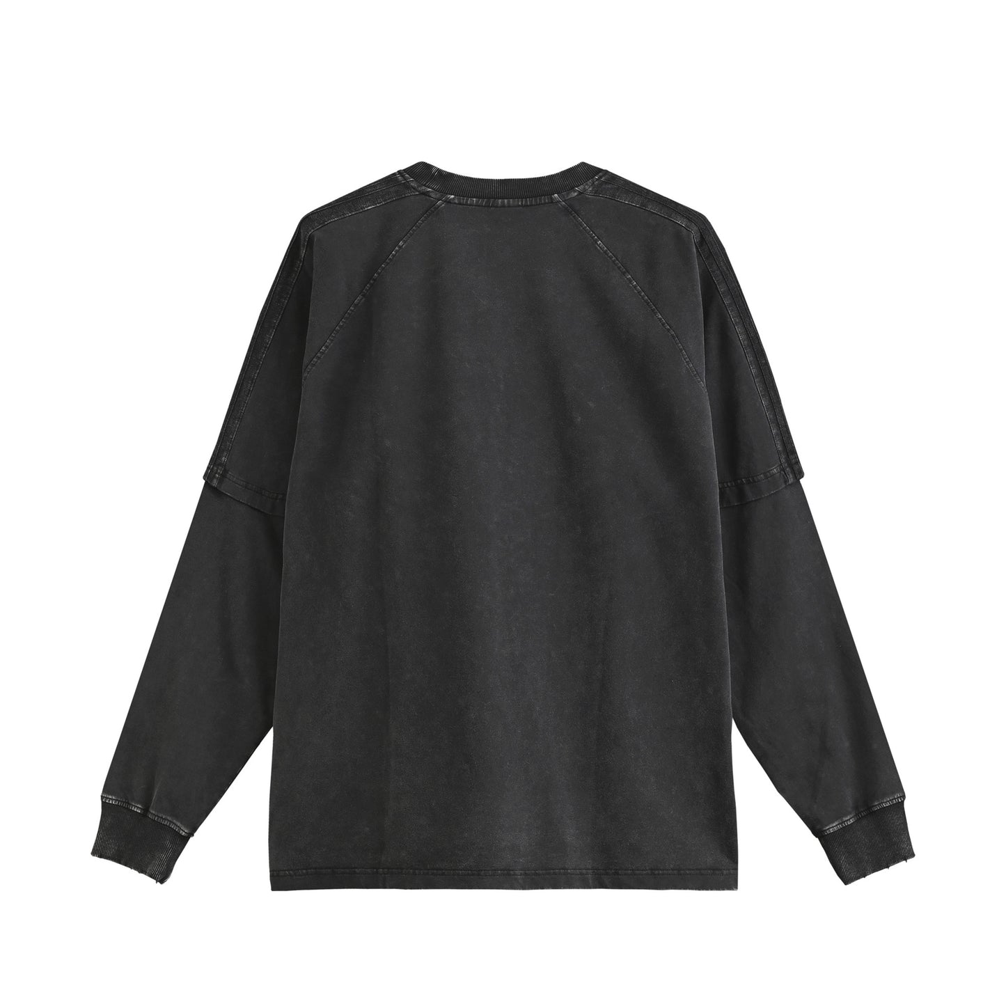 ピグメント加工ロングスリープTシャツ black image