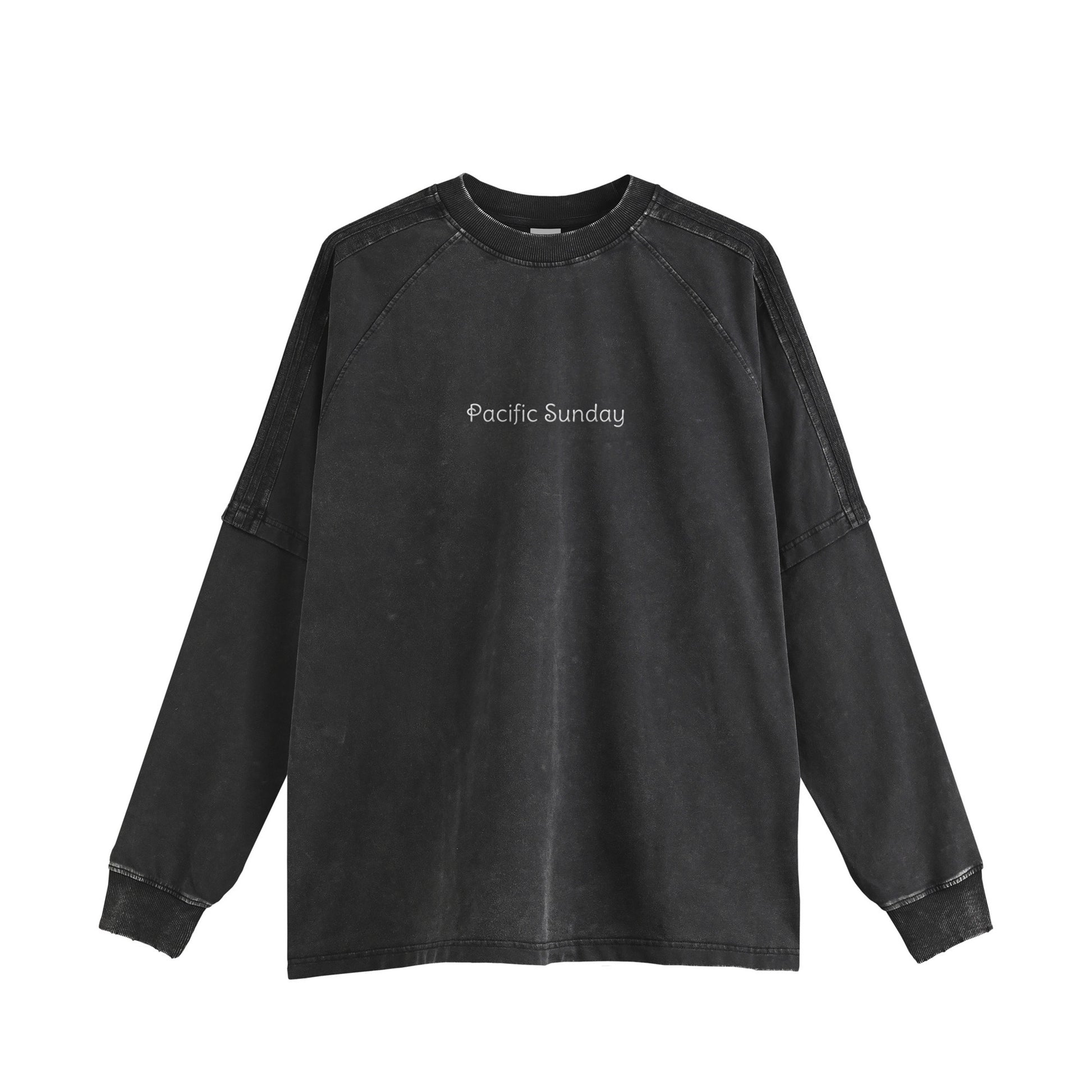 ピグメント加工ロングスリープTシャツ black image
