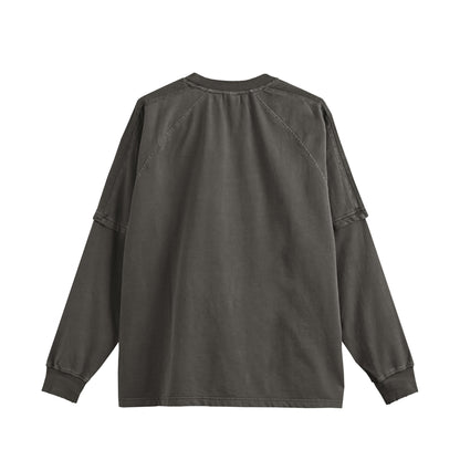 ピグメント加工ロングスリープTシャツ charcoal image