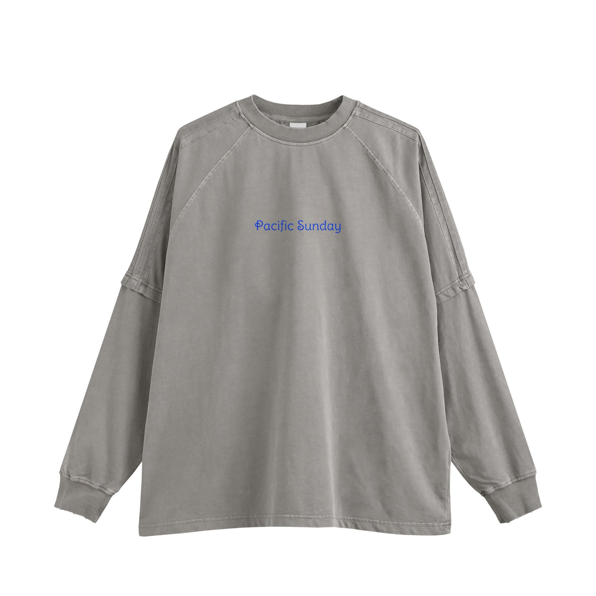ピグメント加工ロングスリープTシャツ gray image
