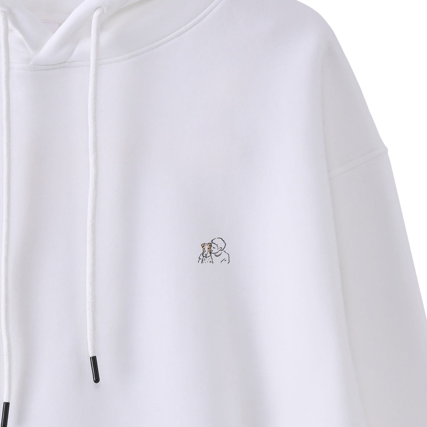 ビッグシルエットパーカー white image