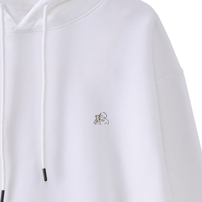 ビッグシルエットパーカー white image