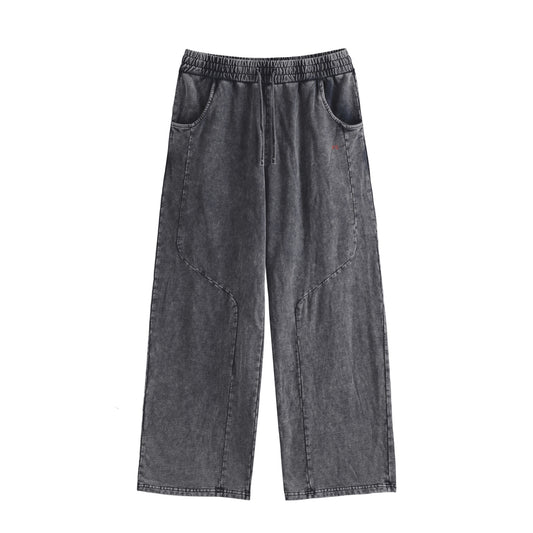 裏パイルウォッシュヴィンテージ加工スウェットパンツ indigo image