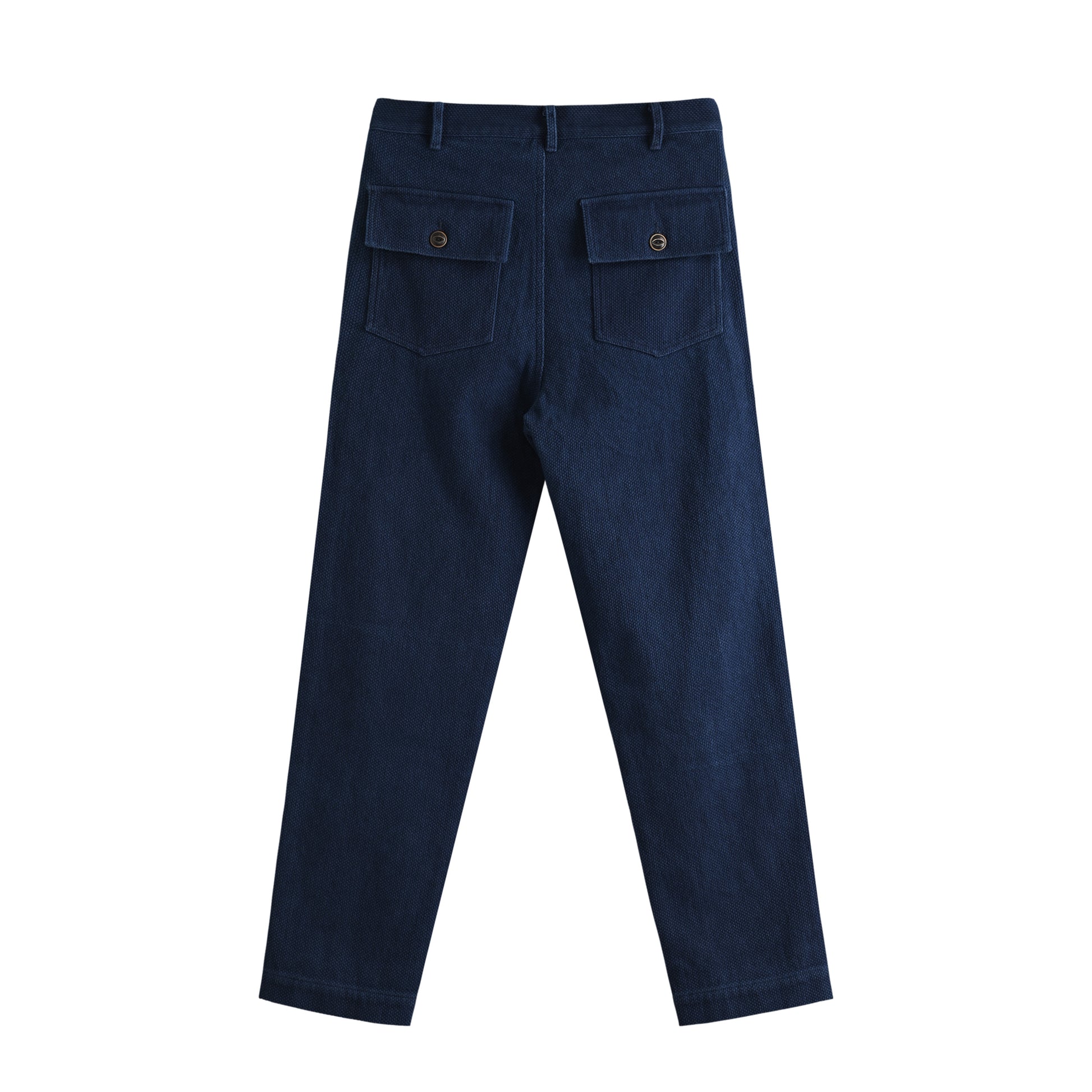 藍染 刺し子ストレートパンツ indigo image