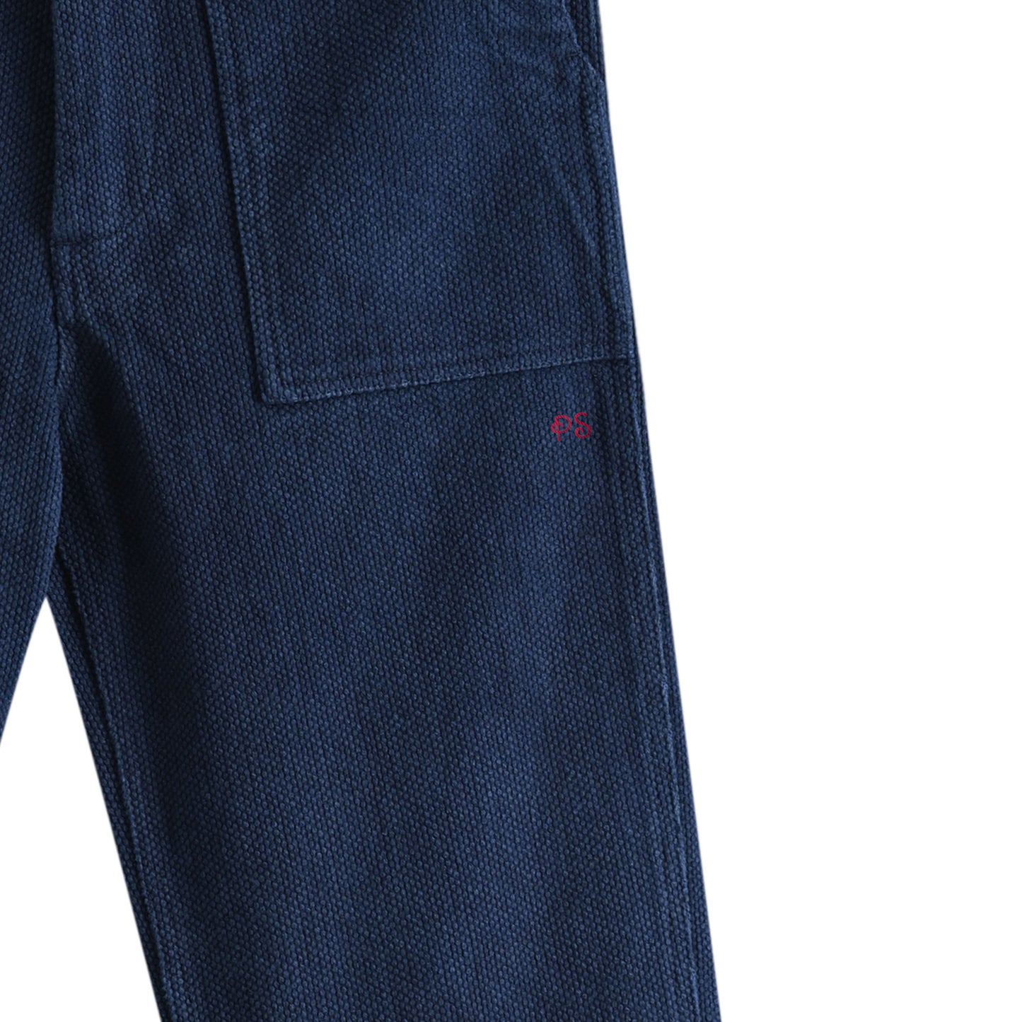 藍染 刺し子ストレートパンツ indigo image