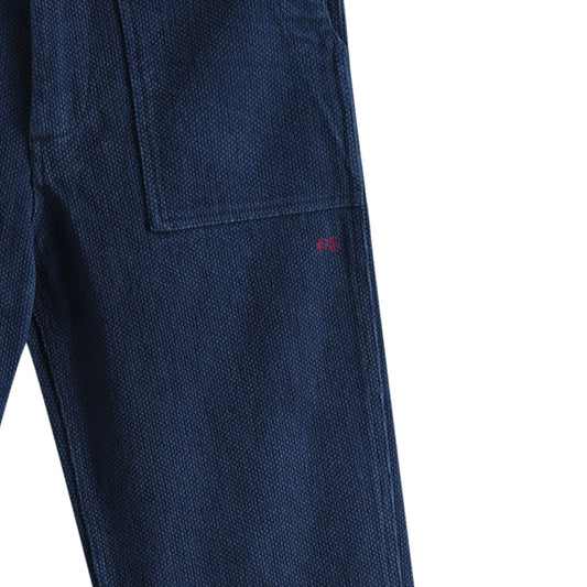 藍染 刺し子ストレートパンツ indigo image