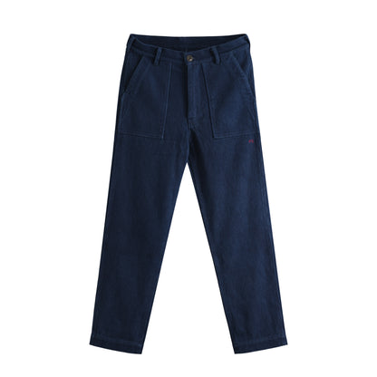 藍染 刺し子ストレートパンツ indigo image