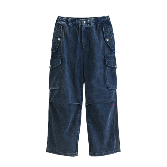 ウォッシュコーデュロイカーゴパンツ indigo image