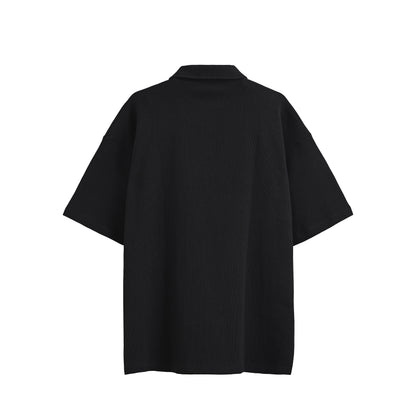 ワッフル ポロシャツ black image