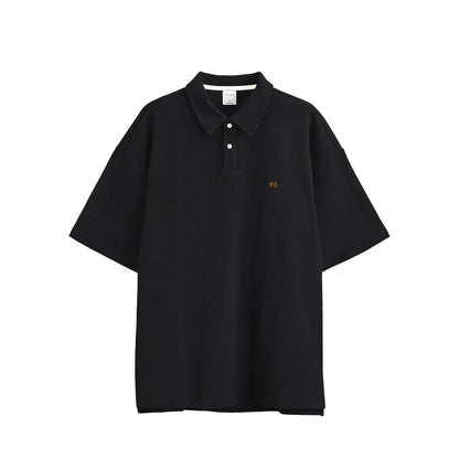 ワッフル ポロシャツ black image
