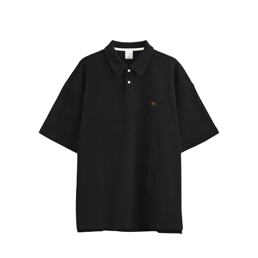 ワッフル ポロシャツ black image