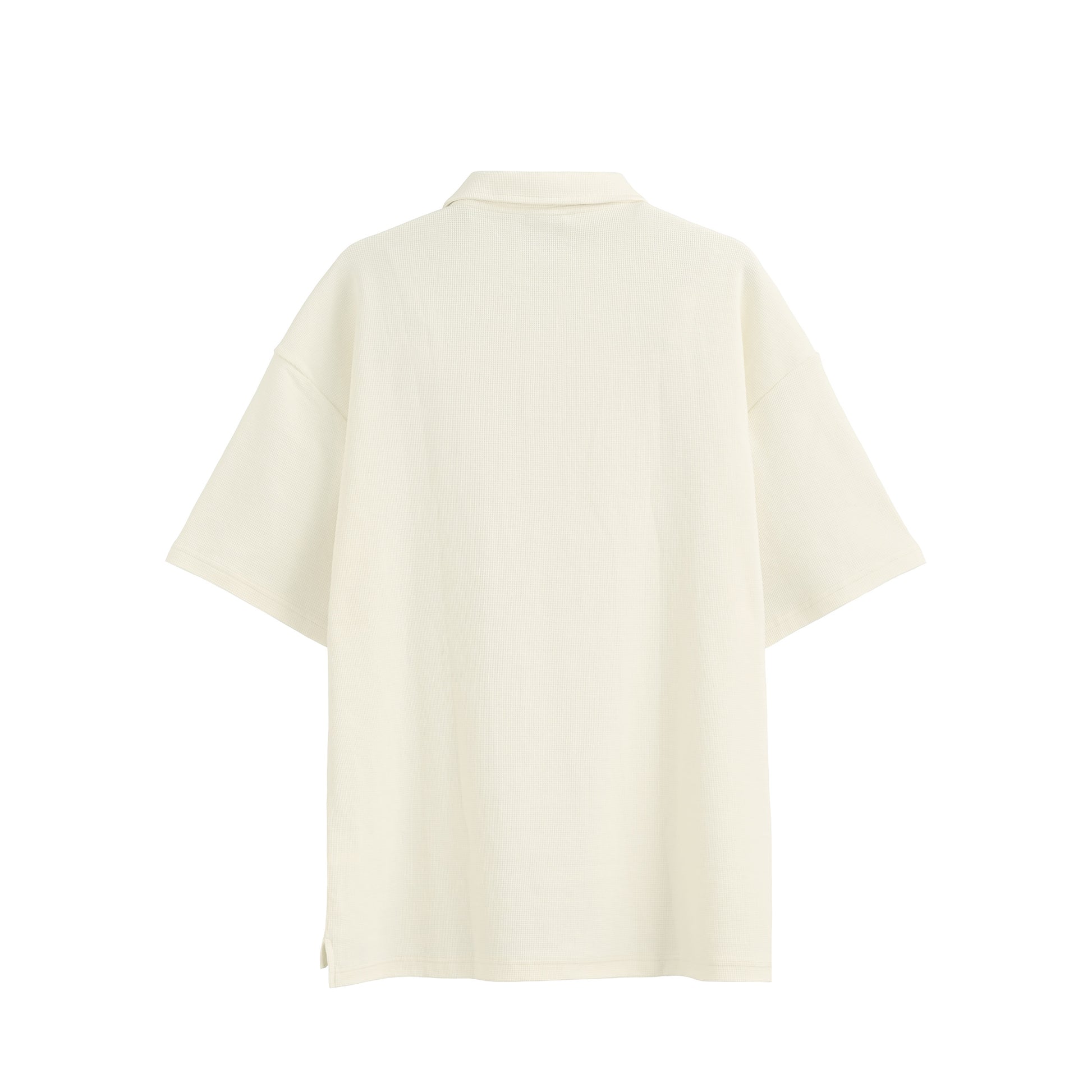 ワッフル ポロシャツ ivory image