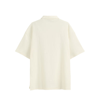 ワッフル ポロシャツ ivory image