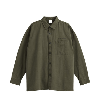 コットンシャツ khaki image