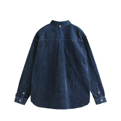 ウォッシュコーデュロイシャツ indigo image