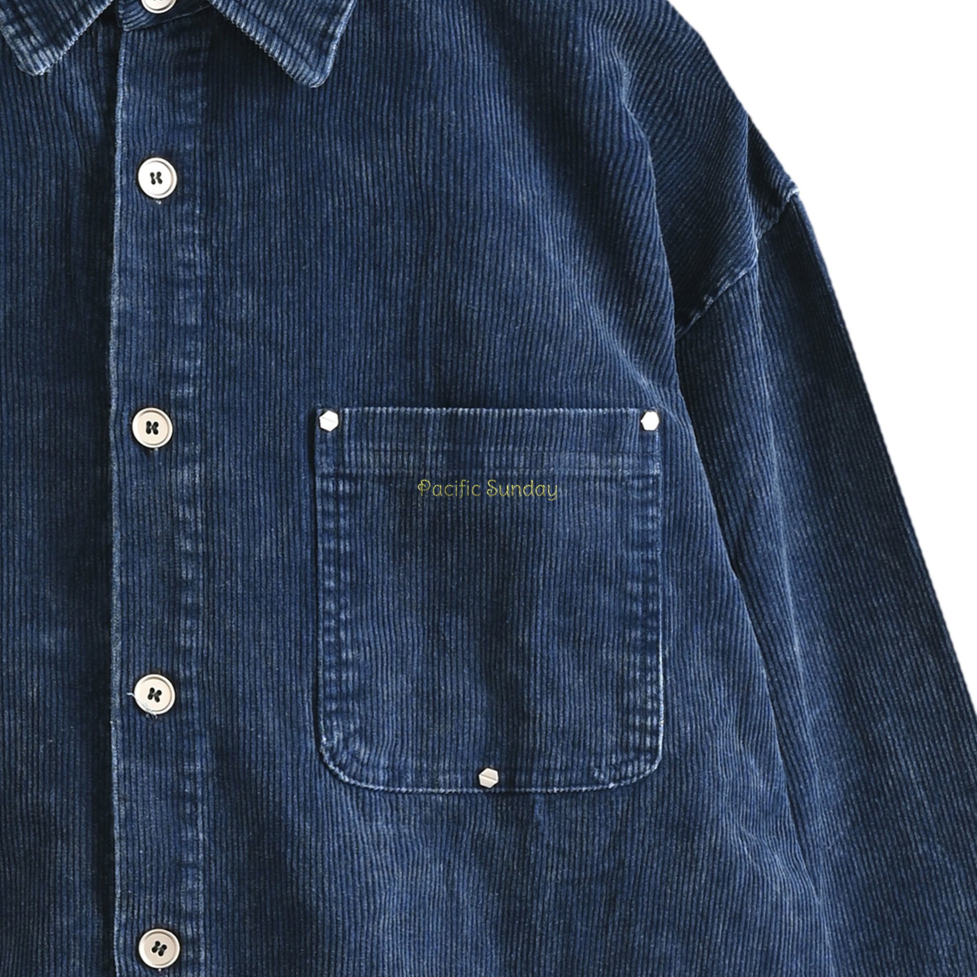 ウォッシュコーデュロイシャツ indigo image