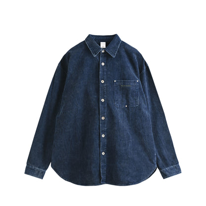 ウォッシュコーデュロイシャツ indigo image