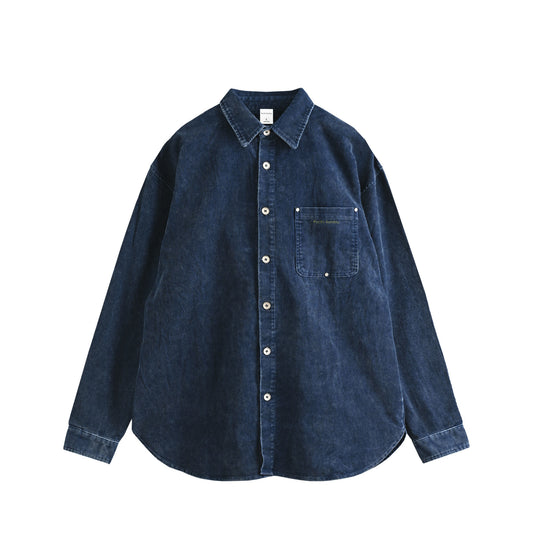 ウォッシュコーデュロイシャツ indigo image