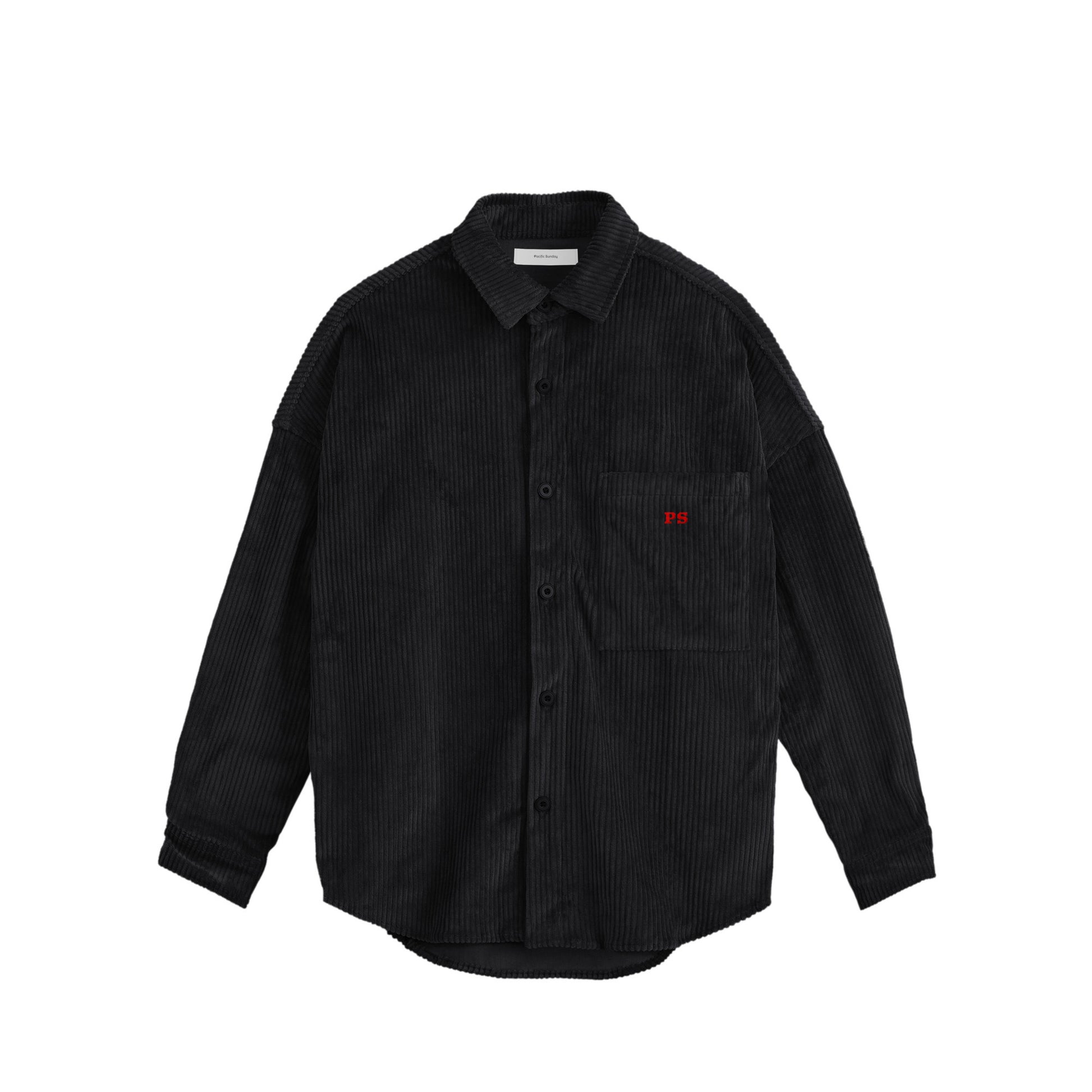 コーデュロイシャツジャケット black image