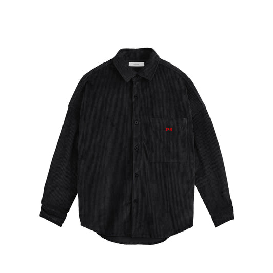 コーデュロイシャツジャケット black image