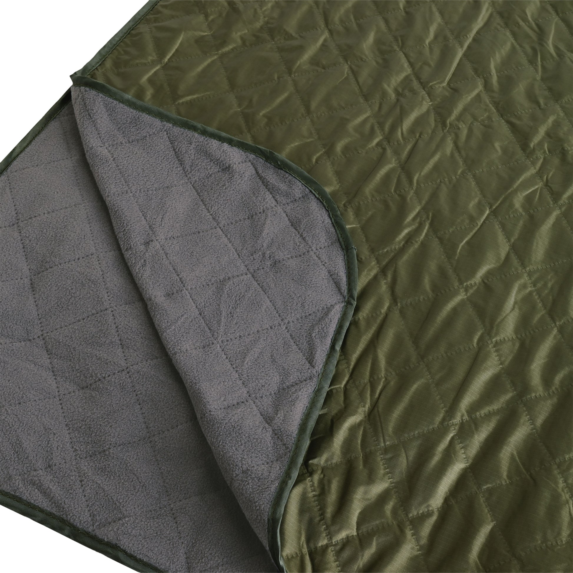 アウトドアブランケット khaki-x-gray image
