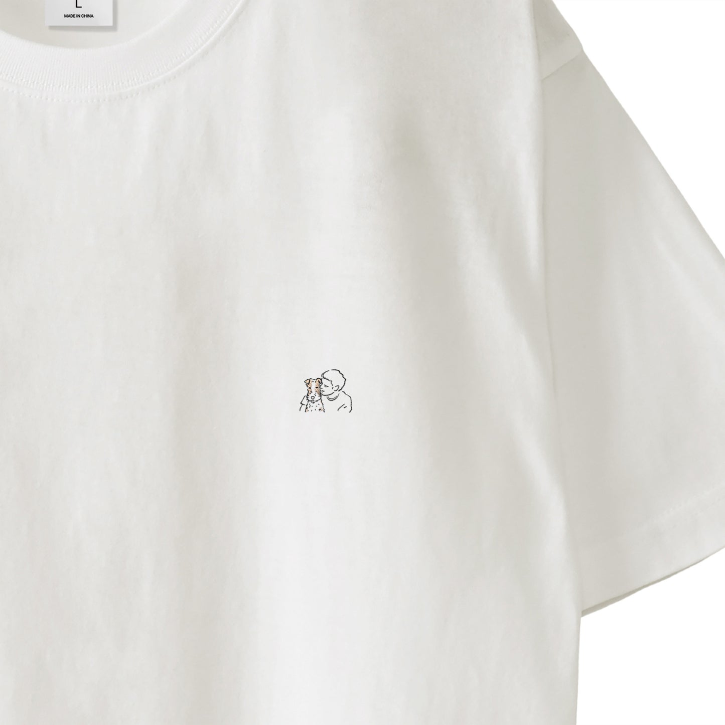 刺繍ロゴ プレーンTシャツ S/S white image