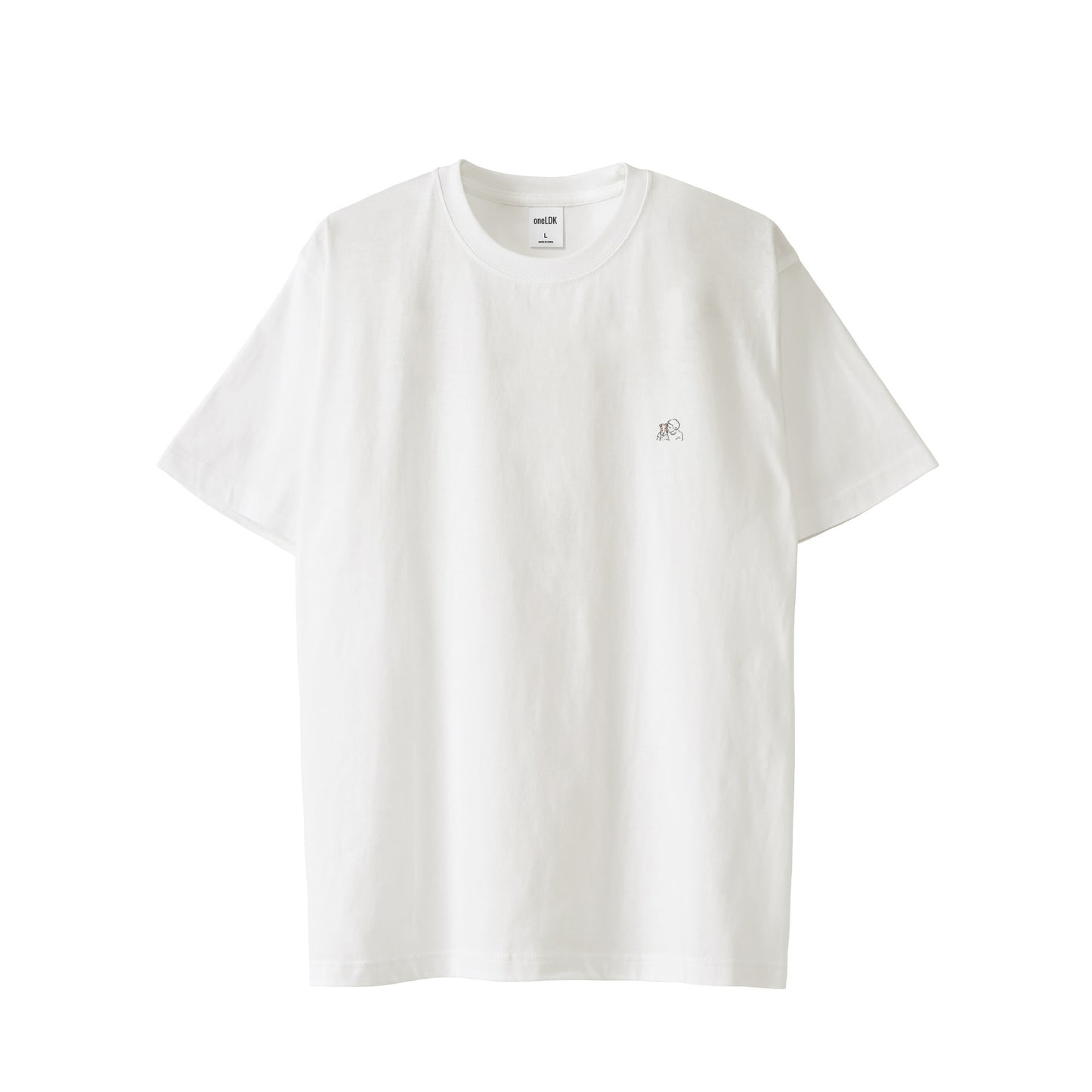 刺繍ロゴ プレーンTシャツ S/S white image